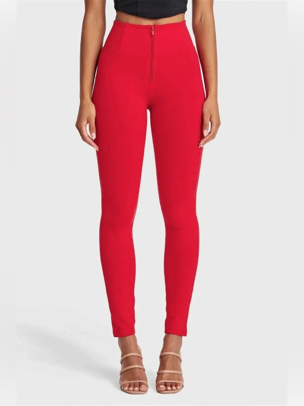 Women’s Freddy WRUP Fashion High Waisted Full Length Zip Fly Pants Red BNWoT